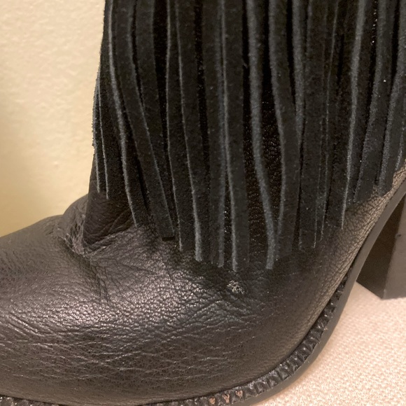 Cynthia Vincent Fringe Ankle Boots - Picture 11 of 11